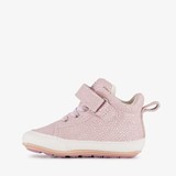 Leren babyschoenen lila goud