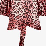 Dames blouse met panterprint roze