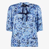 TwoDay dames blouse met strikjes blauw