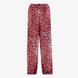 TwoDay wijde dames broek met panterprint roze