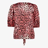 Dames blouse met panterprint roze