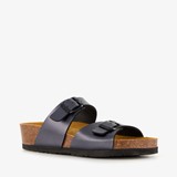 Hush Puppies dames bio slippers met sleehak zwart