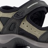 ECCO Onroads leren dames sandalen zwart groen