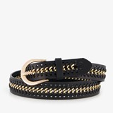 Dames riem zwart met goudkleurige ketting