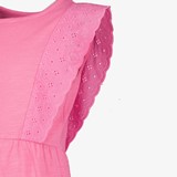 Meisjes broderie jurk roze
