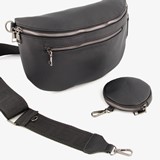 Dames schoudertas met portemonnee zwart