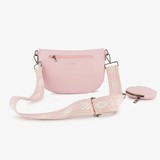 Dames schoudertas met portemonnee roze