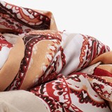 Dames sjaal met print en franjes