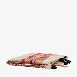 Dames sjaal met print en franjes