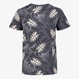 Jongens T-shirt met palmbladeren blauw