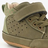 Leren babyschoenen groen