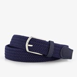 Gevlochten heren riem blauw