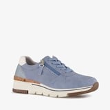 Natuform dames sneakers met kurkdetail blauw