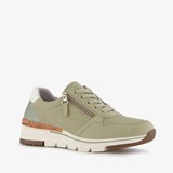 Natuform dames sneakers met kurkdetail groen