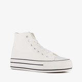 Blue Box hoge dames gympen met plateauzool wit