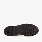 Dames veterboots lichtbeige zwart