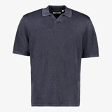 Produkt heren polo fijngebreid blauw
