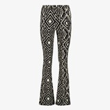 TwoDay dames flared broek ikat print zwart wit