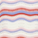 Gebreide dames trui gestreept wit