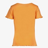 Meisjes rib T-shirt oranje