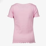 Meisjes rib T-shirt roze
