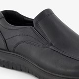 Heren instappers met brede leest zwart