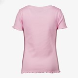 Basic meisjes rib T-shirt paars/lila