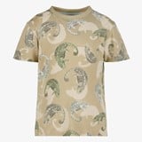 Unsigned jongens T-shirt met kameleons beige