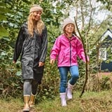 Dames parka regenjas zwart