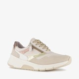 Hush Puppies suede dames sneakers beige taupe