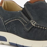 Leren heren instappers blauw