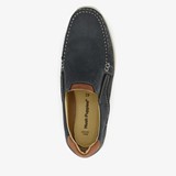 Leren heren instappers blauw