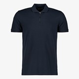 Unsigned heren polo met rits blauw