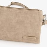 Dames schoudertasje croco beige