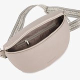 Dames schoudertas met print taupe