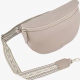 Dames schoudertas met print taupe