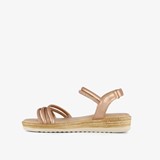 Meisjes sandalen met sleehakje rose goud