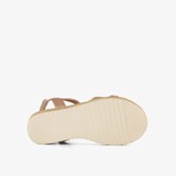 Meisjes sandalen met sleehakje rose goud