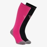 2 paar compressiesokken roze zwart