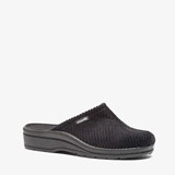 Blenzo heren pantoffels ribstof zwart