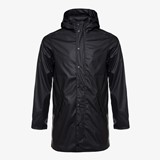 Lange gevoerde heren regenjas zwart