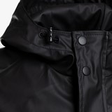 Lange gevoerde heren regenjas zwart