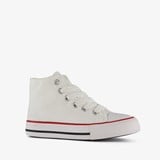 Hoge canvas kinder sneakers wit