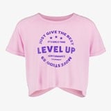 Osaga cropped meisjes sport T-shirt roze