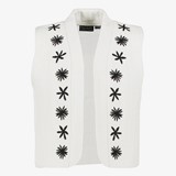 TwoDay meisjes jaquard gilet wit zwart