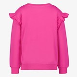 Meisjes sweater met vlinder fuchsia