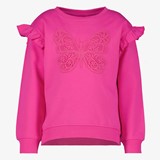TwoDay meisjes sweater met vlinder fuchsia