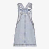 Meisjes denim tuinjurk met bloemetjes