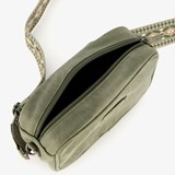 Dames schoudertasje groen met print