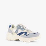 Supercracks dames dad sneakers wit denim